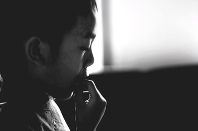 Close-up of young woman