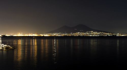 Illuminated city at night