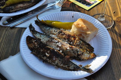 Close-up of served food