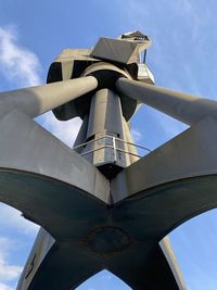 Low angle view of tower against sky