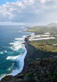 North coast of buenavista, with landscape of banana plantations from the punta del fraile