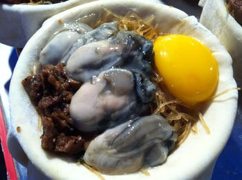 Close-up of food served in plate
