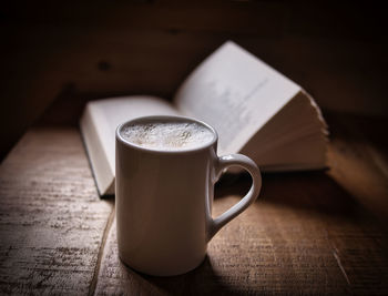 Coffee and reading a book