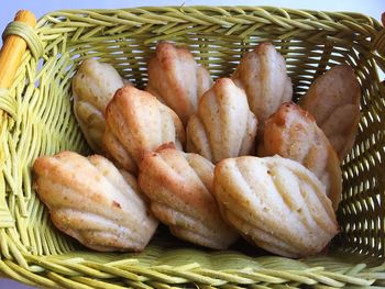 High angle view of vegetables in basket