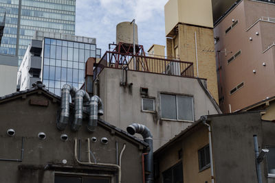 Low angle view of buildings against sky