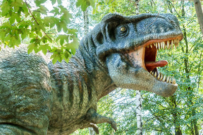 Close-up of animal sculpture