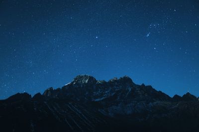 Low angle view of star field against star field