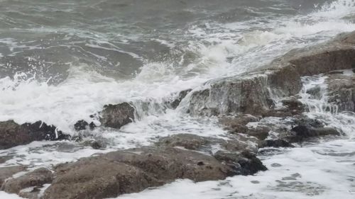 Scenic view of sea waves