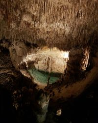 Rock formations in cave