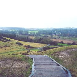 Scenic view of landscape against clear sky