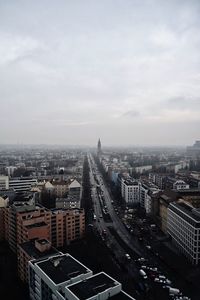 High angle view of cityscape