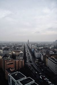 High angle view of cityscape