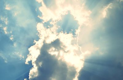 Low angle view of clouds in sky