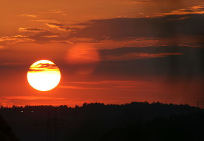 Scenic view of landscape against sky during sunset