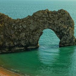 Rock formations in sea