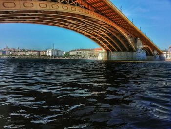 View of built structure against blue sky