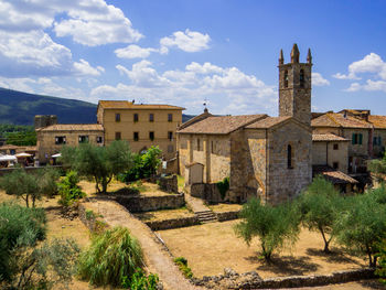 Buildings in city against sky