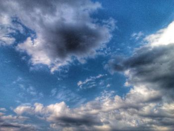 Low angle view of cloudy sky