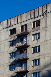 Low angle view of building against clear sky