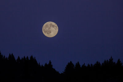 Low angle view of moon in sky