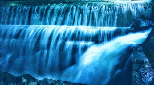 Close-up of blue fabric