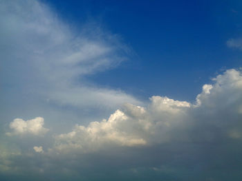 Low angle view of clouds in sky