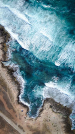 Aerial view of sea waves