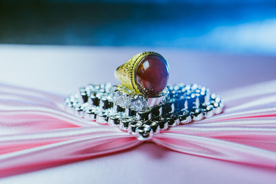 Close-up of wedding rings