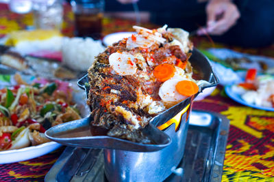 Close-up of fish in plate