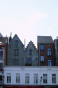 Low angle view of building against clear sky