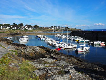 Boats in sea