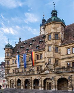 Beautiful view of the town hall of rothenburg ob der tauber