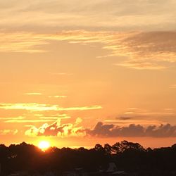 Scenic view of landscape at sunset