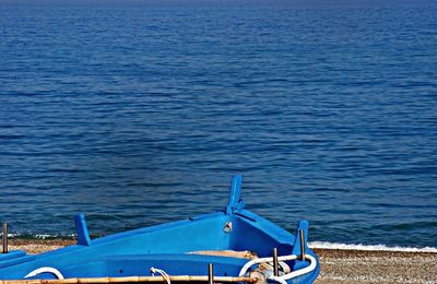 Boat sailing in sea