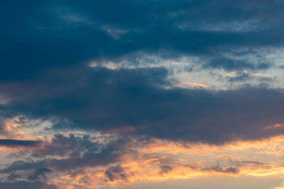 Low angle view of storm clouds in sky