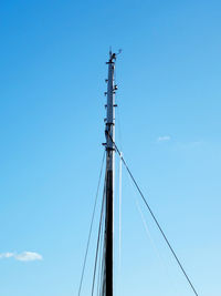 Low angle view of sailboat against sky