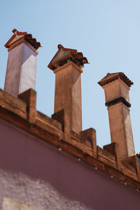 Low angle view of tower against clear sky