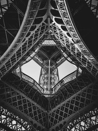 Low angle view of eiffel tower