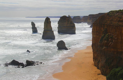 12 apostles rock formations in ocean