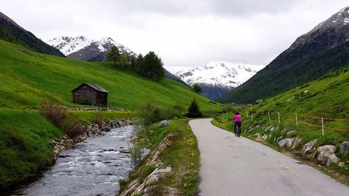 Country road passing through landscape