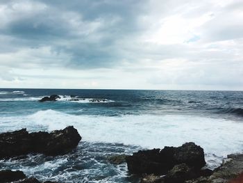 Scenic view of sea against sky