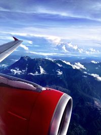 Landscape seen through airplane