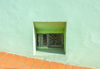 Close-up of window on wall