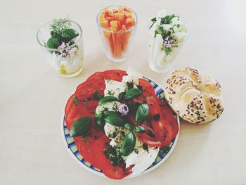 Close-up of food served in plate