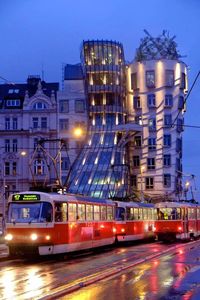 View of train at night