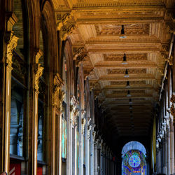 Low angle view of ornate ceiling in historic building