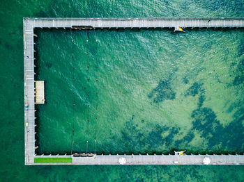 High angle view of infinity pool