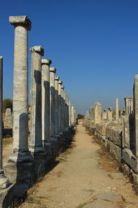 Panoramic shot of historical building against blue sky