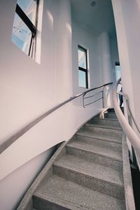 Low angle view of staircase in building