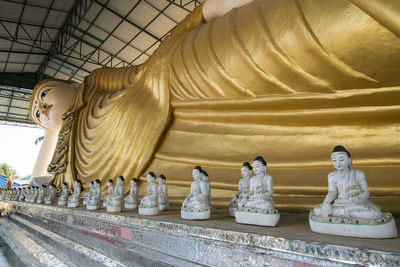 Statue of buddha in building